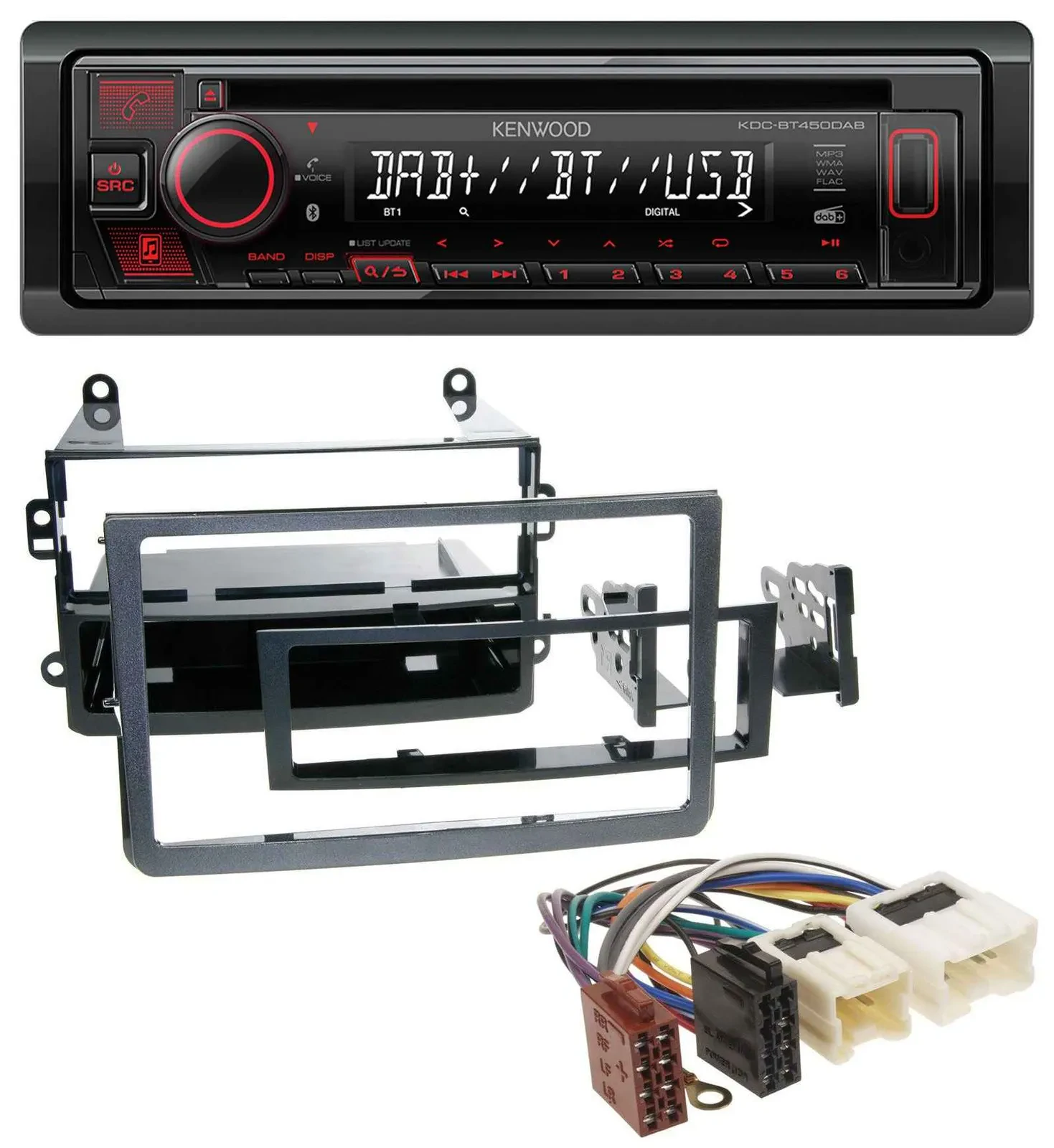Автомагнитола для Nissan 350Z (с 2006) Kenwood CD/MP3, USB, Bluetooth, DAB