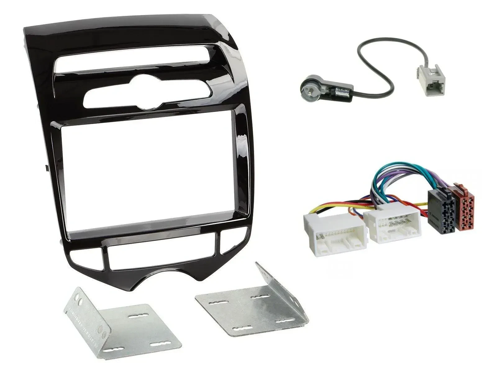 Einbauset Doppel DIN Autoradio für Hyundai ix20 ab 10 autom. Klima