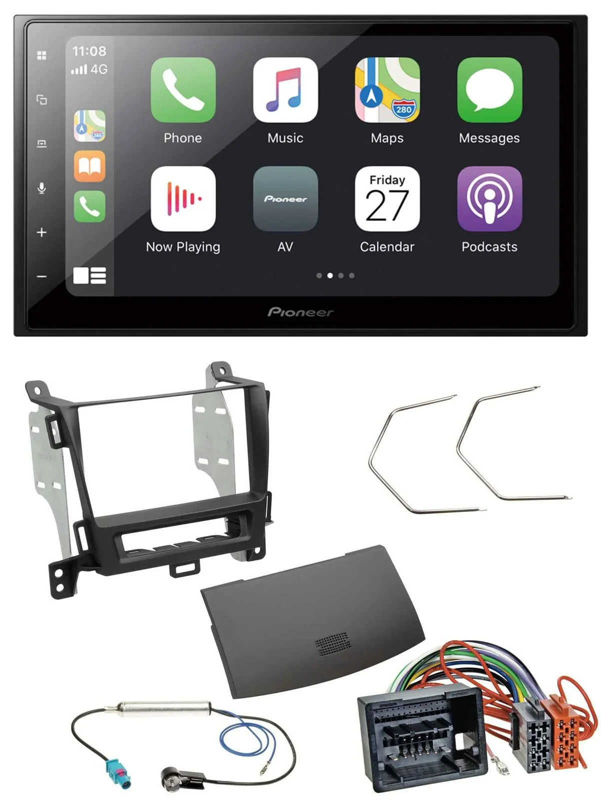 Pioneer MP3 Bluetooth DAB 2DIN USB Autoradio für Opel Zafira ab 12 jet black