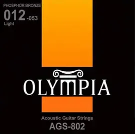 Струны для акустической гитары Olympia AGS802 12-53, бронза фосфорная