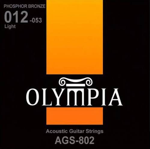Струны для акустической гитары Olympia AGS802 12-53, бронза фосфорная