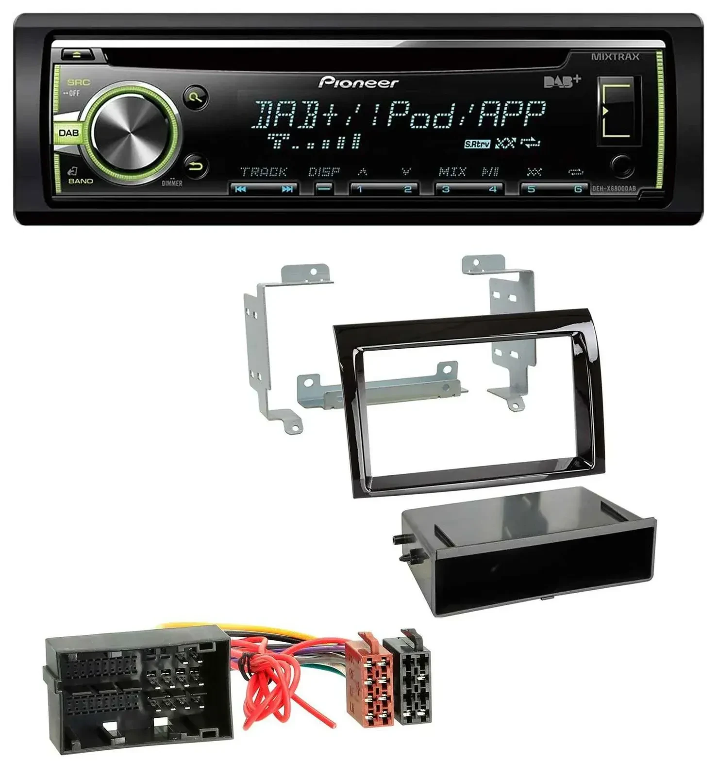 Автомагнитола Pioneer DAB CD USB AUX для Citroen Jumper/Fiat Ducato (2014–2021), черный глянец