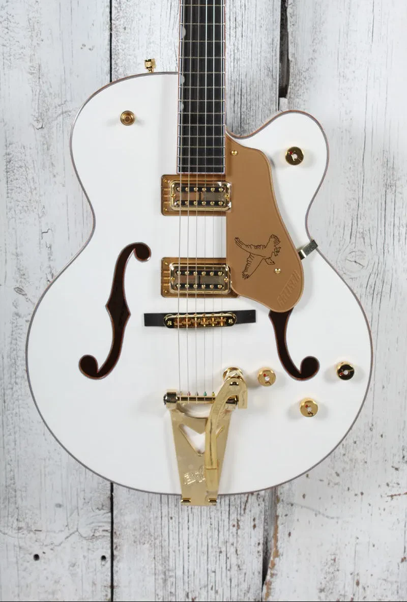 Gretsch Synchromatic Falcon Hollow Body Electric Guitar Snowcrest White w Case