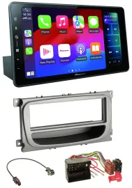 Pioneer Bluetooth DAB MP3 USB Autoradio für Ford Focus Galaxy C-Max ab 2007 silb
