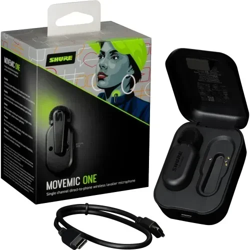 Б/У Микрофон для мобильных устройств Shure MoveMic One беспроводной, 24-bit/48 kHz, IPX4, 30 м