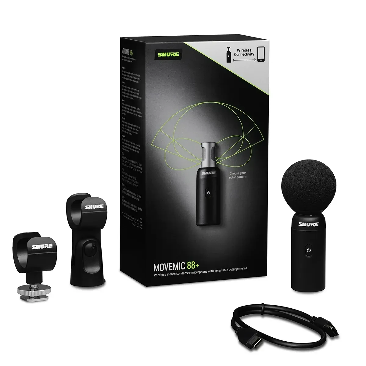 Микрофонная радиосистема для видео Shure MoveMic 88+ стерео, черный