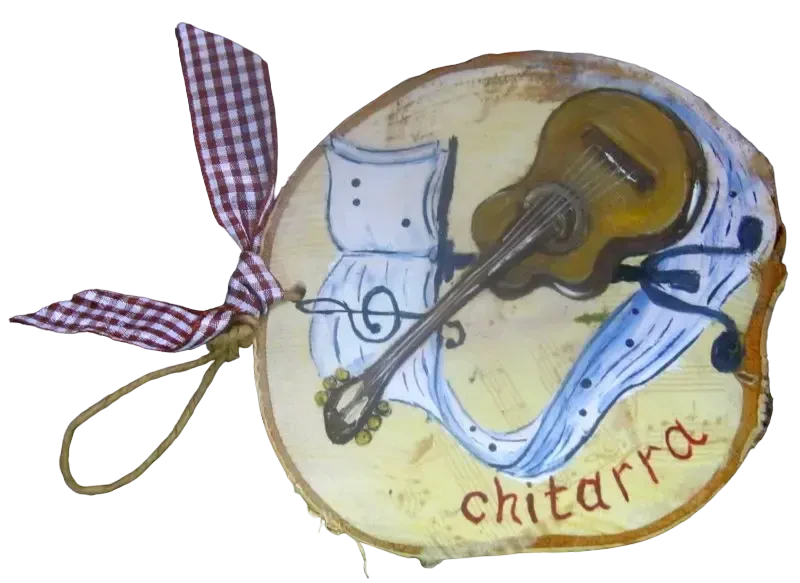 Миниатюра на спилах Ч/ЧЕТВЕРТИ  "Классическая гитара Chitarra"