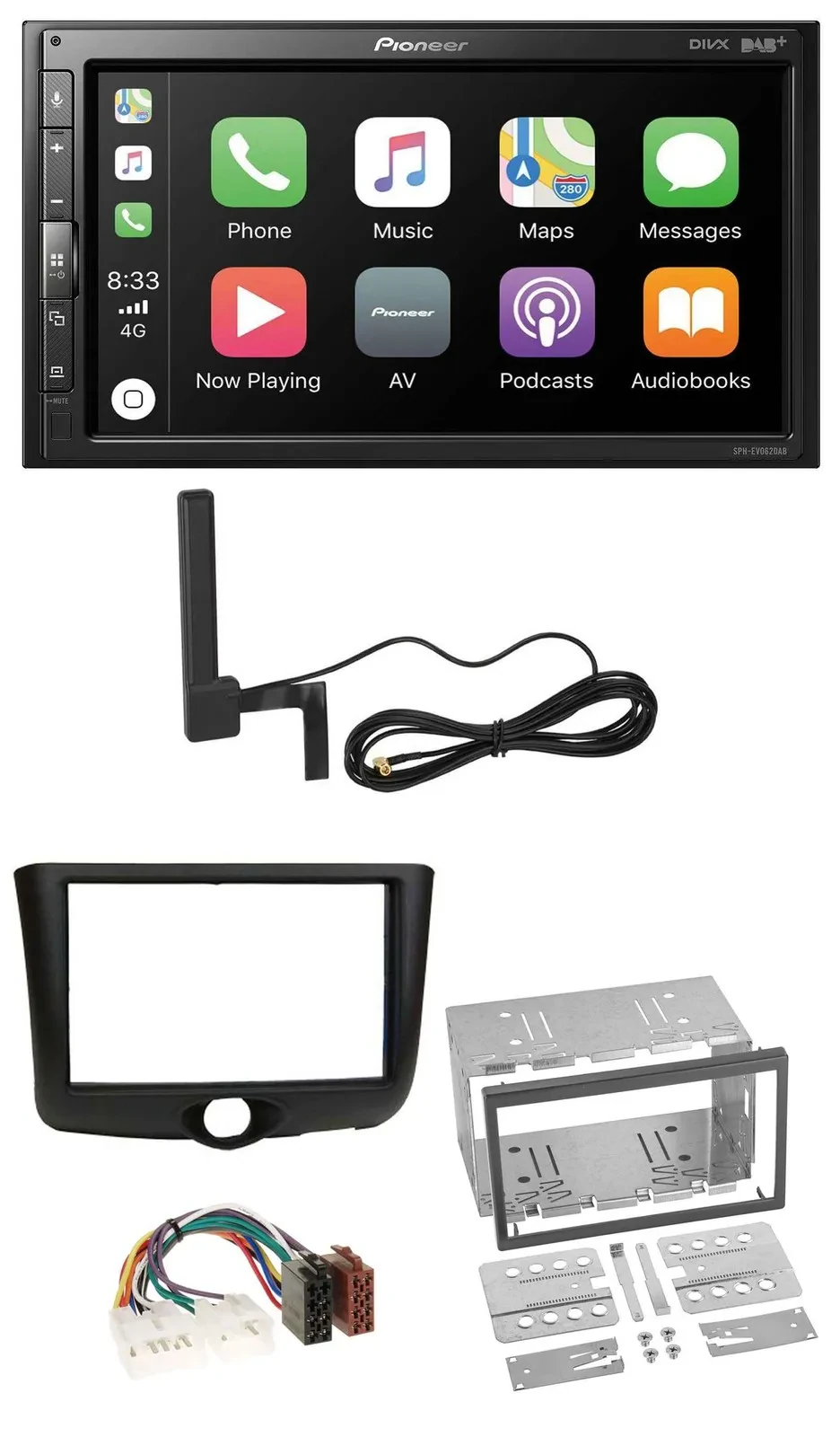 Автомагнитола для Toyota Yaris (1999–2003) Pioneer 2-DIN USB Bluetooth DAB MP3