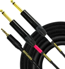 Mogami GOLD 3.5 2 TS3.5 TRS to Dual 1/4 TS Mono Phone Plug Cable-3-Feet