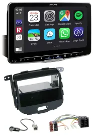 Alpine Bluetooth MP3 USB DAB Autoradio für Hyundai i10 2008-2013 Rubber Touch
