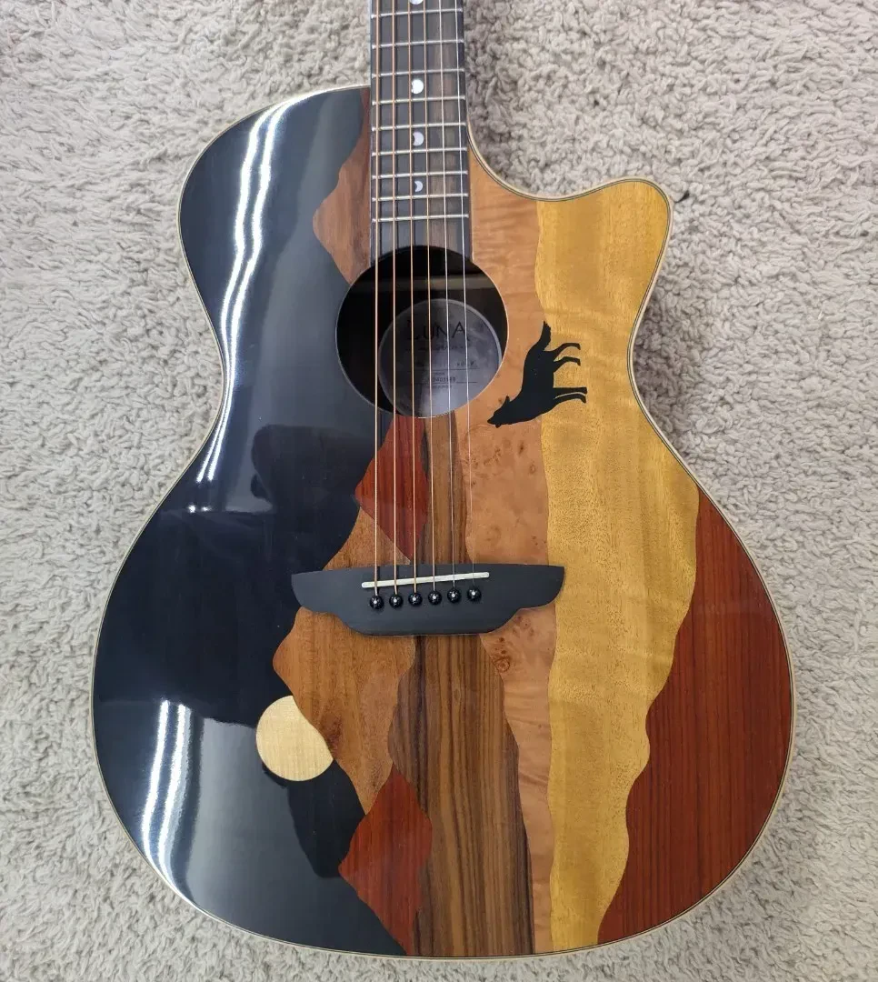 Luna Guitars Vista Wolf Koa Body Acoustic Electric Guitar - B stock