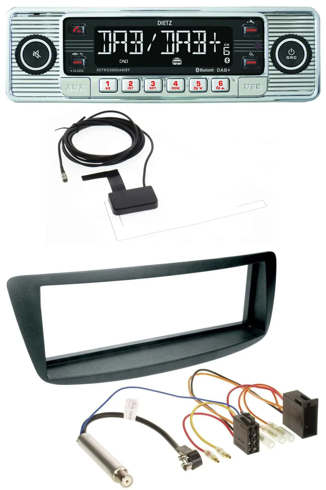 Dietz Bluetooth USB MP3 DAB Autoradio für Peugeot 107 Citroen C1 Phantomeinspeis