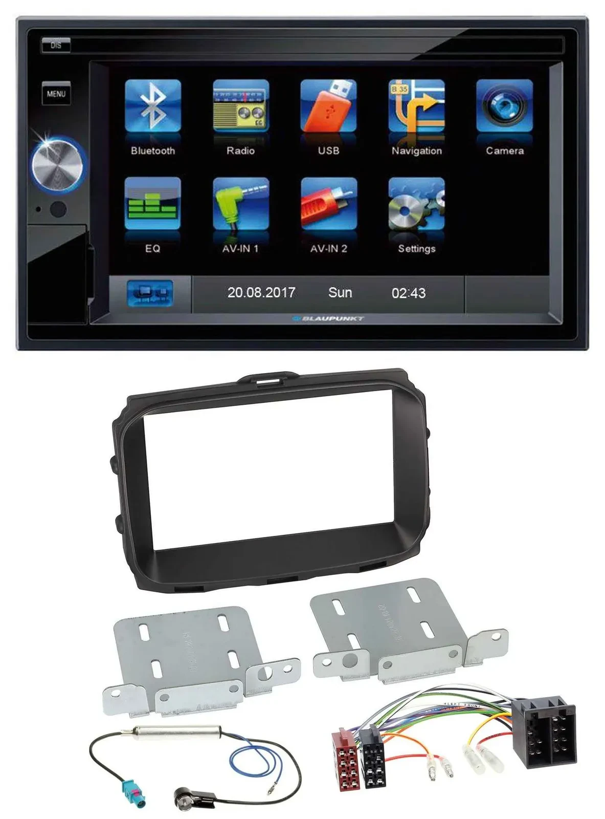 Blaupunkt SD Bluetooth 2DIN MP3 USB AUX Autoradio für Alfa Giulietta 2013-2021 I