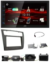 JVC USB Bluetooth Lenkrad DAB 2DIN Autoradio für BMW 1er PDC aut. Klima E87/E88/