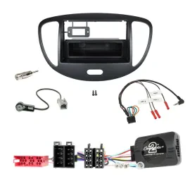 Radioset Lenkradadapter DIN Autoradio für Hyundai i10 ISO 2009-2013 schwarz