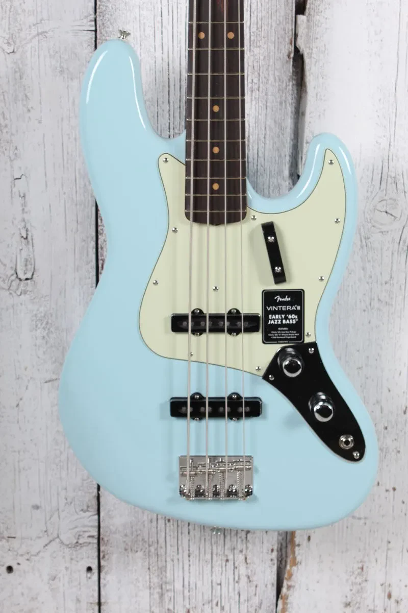 Fender Vintera III Early '60s Jazz Bass 4 String Electric Bass Guitar w Gig Bag