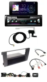 Автомагнитола для Audi A6 (2001–2004) Pioneer DAB, Bluetooth, USB, поддержка кнопок на руле