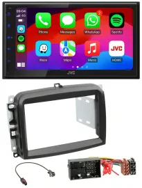 JVC Bluetooth USB MP3 2DIN DAB Autoradio für Fiat 500 L (ab 2012)