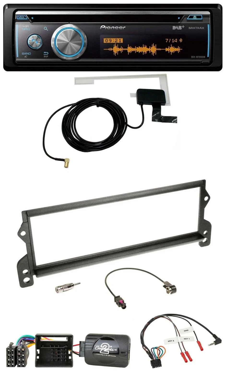 Pioneer Bluetooth DAB Lenkrad USB CD Autoradio für Mini (2001-2006 MOST)