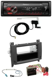 Автомагнитола для Mercedes Vito/Viano Pioneer 1DIN, USB, DAB, MP3, AUX, Rubbertouch