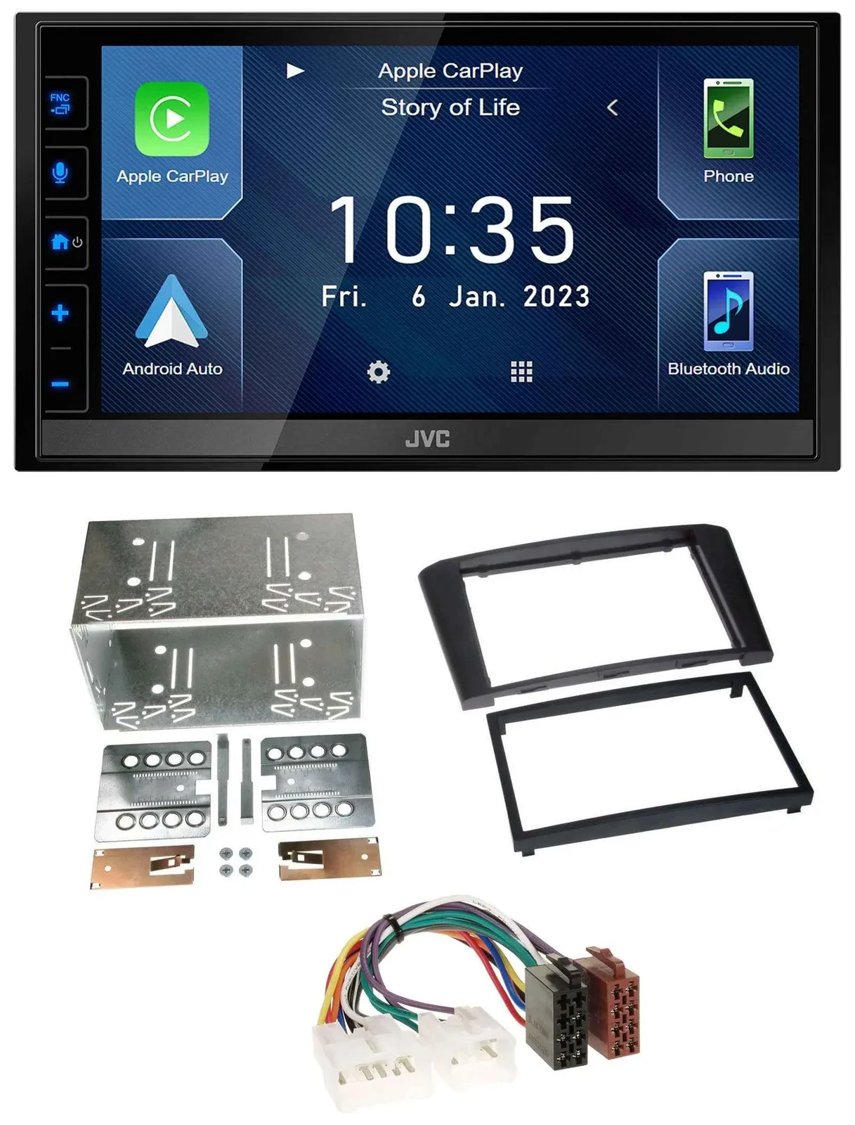 JVC DAB Bluetooth MP3 USB 2DIN Autoradio für Toyota Avensis 2003-2009