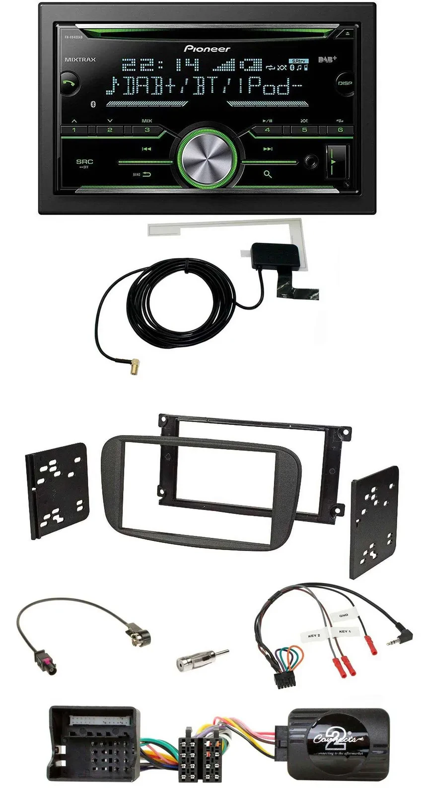 Автомагнитола для Ford S-Max/Mondeo Pioneer 2DIN, CD, USB, Bluetooth, DAB