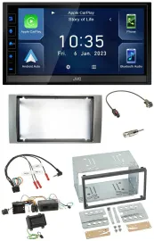 JVC DAB Bluetooth Lenkrad USB 2DIN Autoradio für Ford Kuga 2008-2012 silber