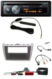 Автомагнитола Pioneer CD, USB, Bluetooth, DAB для Mazda 6 2008–2012 серебристо-чёрная
