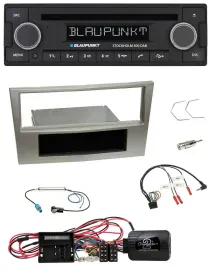 Blaupunkt Lenkrad Bluetooth DAB CD USB Autoradio für Opel Corsa D satin-stone 09