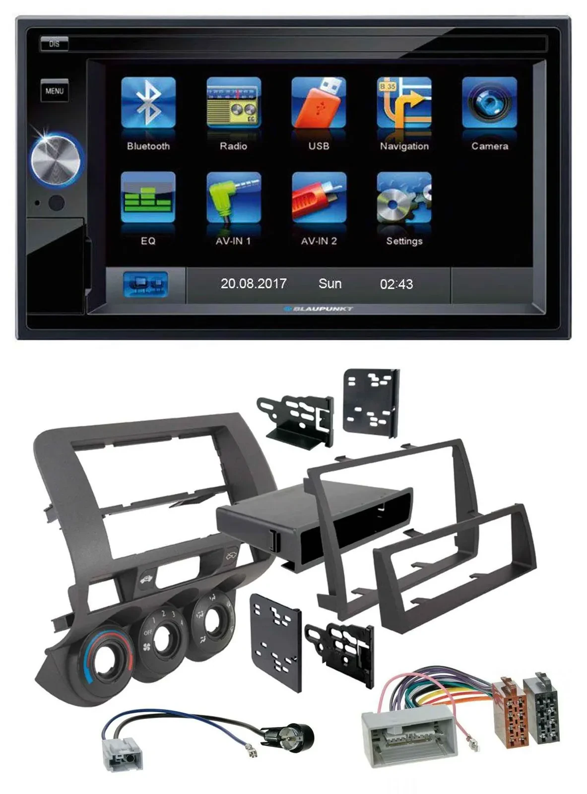 Blaupunkt SD Bluetooth 2DIN MP3 USB AUX Autoradio für Honda Fit 06-07 nur US-Imp