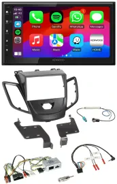 Kenwood Lenkrad USB DAB 2DIN Bluetooth Autoradio für Ford Fiesta 10-17 schwarz