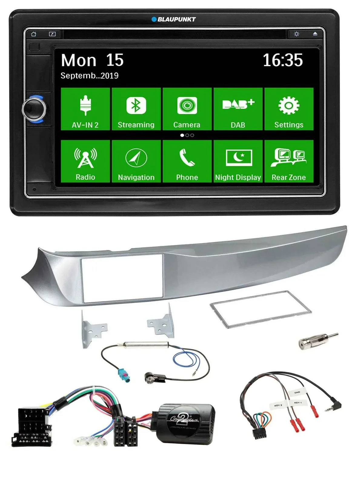 Blaupunkt Bluetooth 2DIN Lenkrad DAB USB TMC Navigation für Alfa Giulietta 2010-
