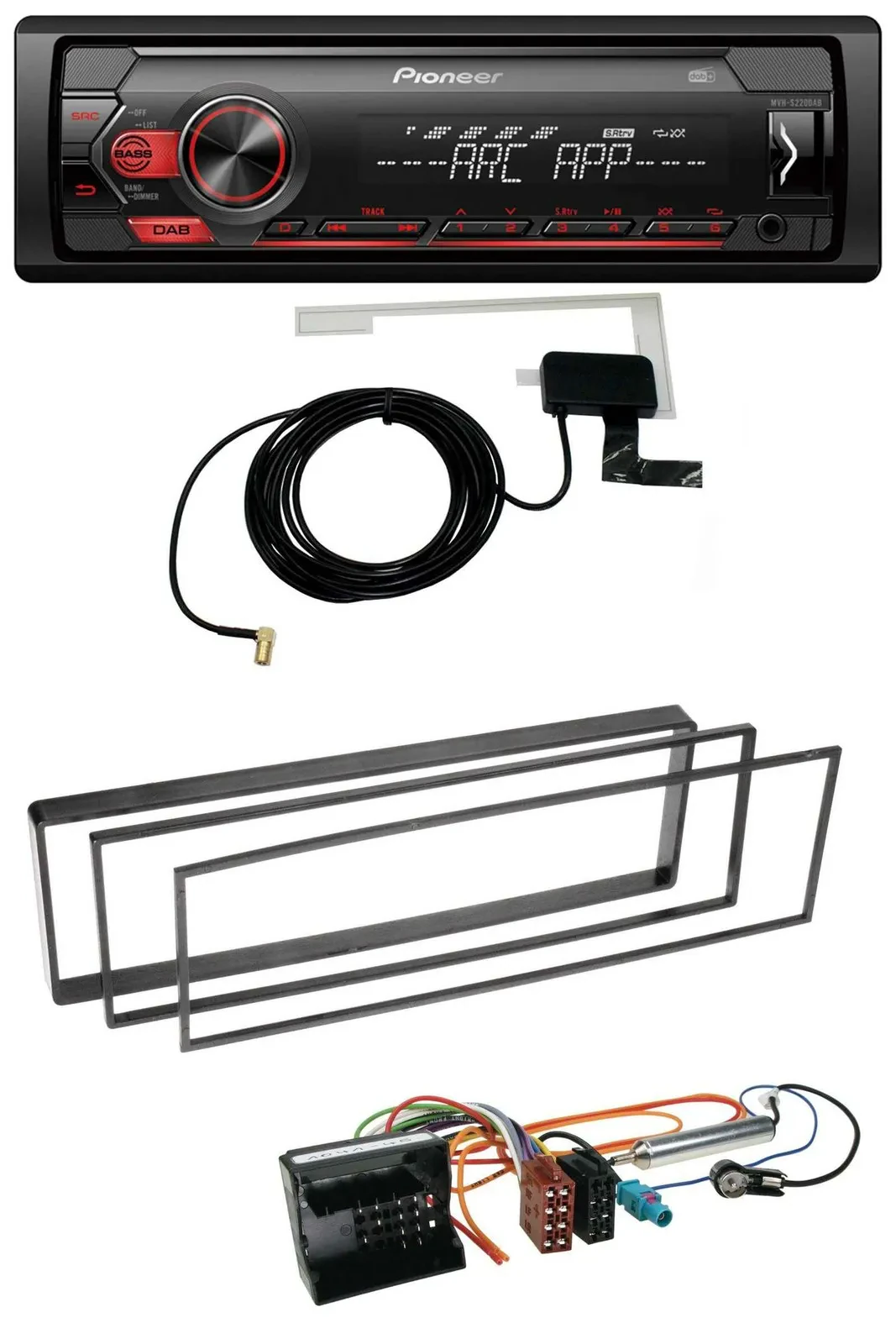 Pioneer 1DIN USB DAB MP3 AUX Autoradio für Peugeot 307, 1007 (2001-2009)