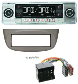 Dietz Bluetooth MP3 DAB USB Autoradio für Renault Twingo 07-14 beige-grau