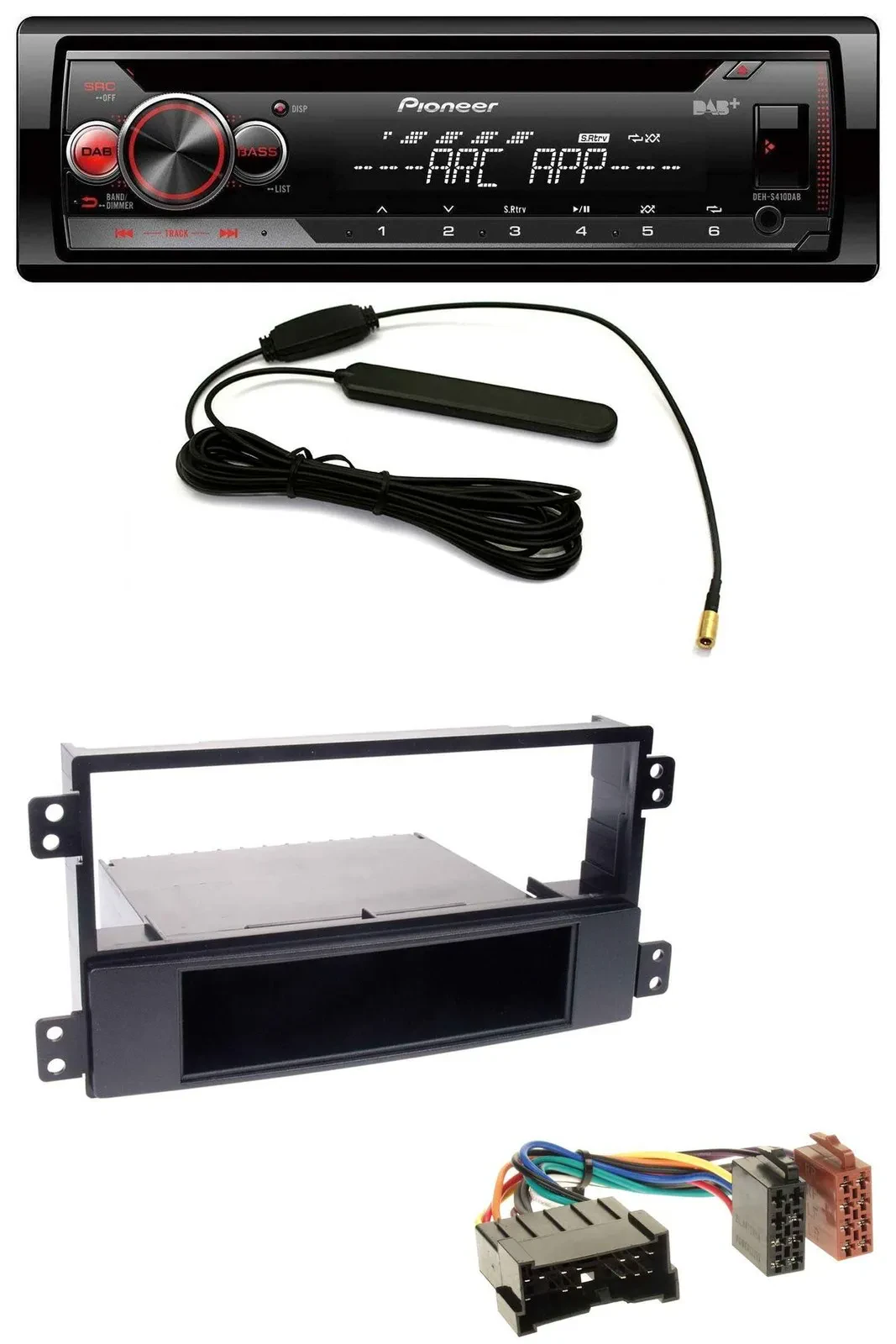 Pioneer CD USB AUX DAB MP3 Autoradio für Hyundai Sonata NF 02-05 schwarz