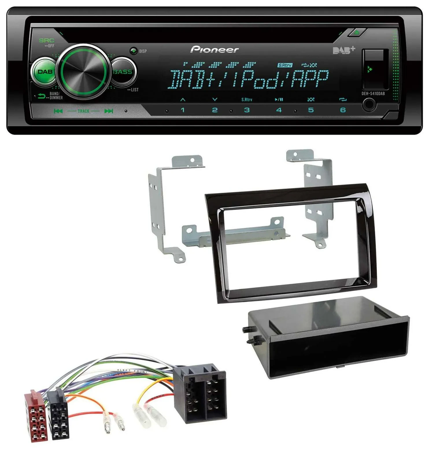 Автомагнитола для Fiat Ducato, Citroen Jumper (2006–2011) Pioneer USB MP3 DAB AUX CD, черный (piano black)