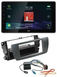 JVC DAB MP3 Bluetooth USB Autoradio für Seat Ibiza ab 08 azabacheschwarz