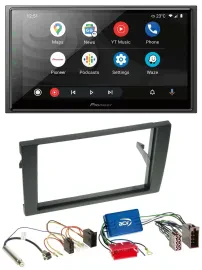 Pioneer USB 2DIN DAB MP3 Bluetooth Autoradio für Audi A4 B6 B7 01-08 Aktivsystem