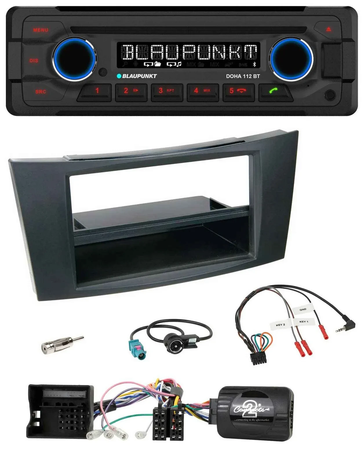 Автомагнитола Blaupunkt CD/MP3, Bluetooth, USB для Mercedes E‑Class (2002–2008)