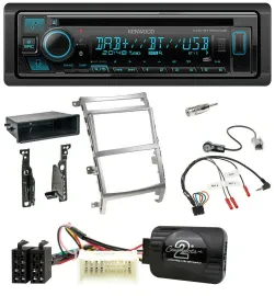 Kenwood Bluetooth DAB CD Lenkrad USB Autoradio für Hyundai IX55 2009-2012 silber