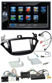 Blaupunkt SD USB TMC Bluetooth 2DIN Lenkrad Navigation für Opel Adam Corsa E ab