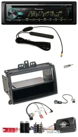 Автомагнитола Pioneer CD/MP3, DAB, USB для Hyundai i20 (2009–2011), черный (Rubber-Touch), с поддержкой кнопок на руле