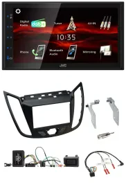 JVC USB Bluetooth Lenkrad DAB 2DIN Autoradio für Ford Kuga DM2 ab 2013