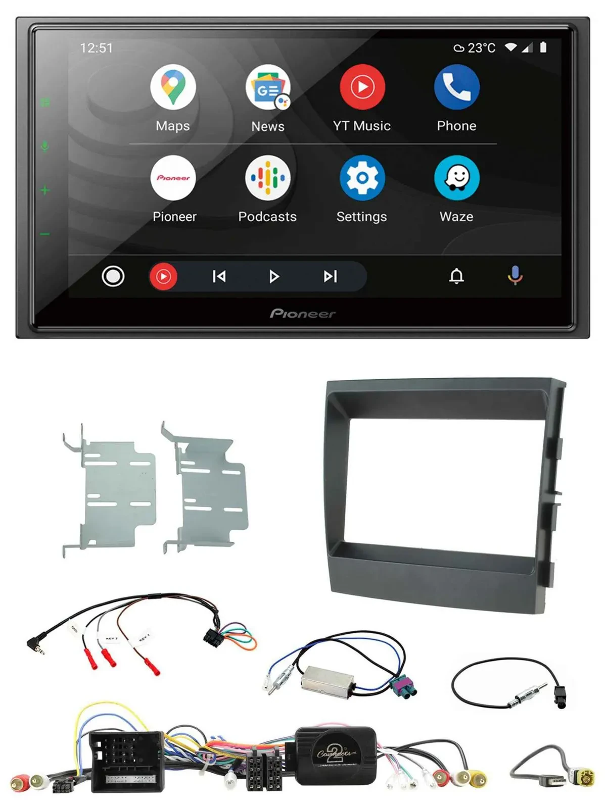 Pioneer USB 2DIN DAB Lenkrad Bluetooth Autoradio für Porsche Panamera 2009-2016