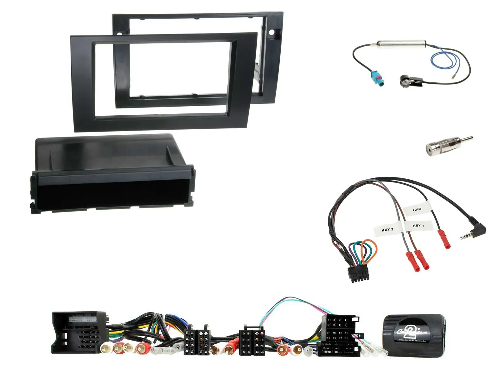 Einbauset Lenkradadapter DIN Autoradio für Audi A4 (2001-2008)