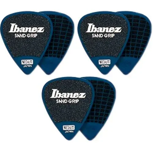 Ibanez PPA14HSG-DB Flat Pick Sand Grip 1,0 mm 6 Stück Plektren | Neu