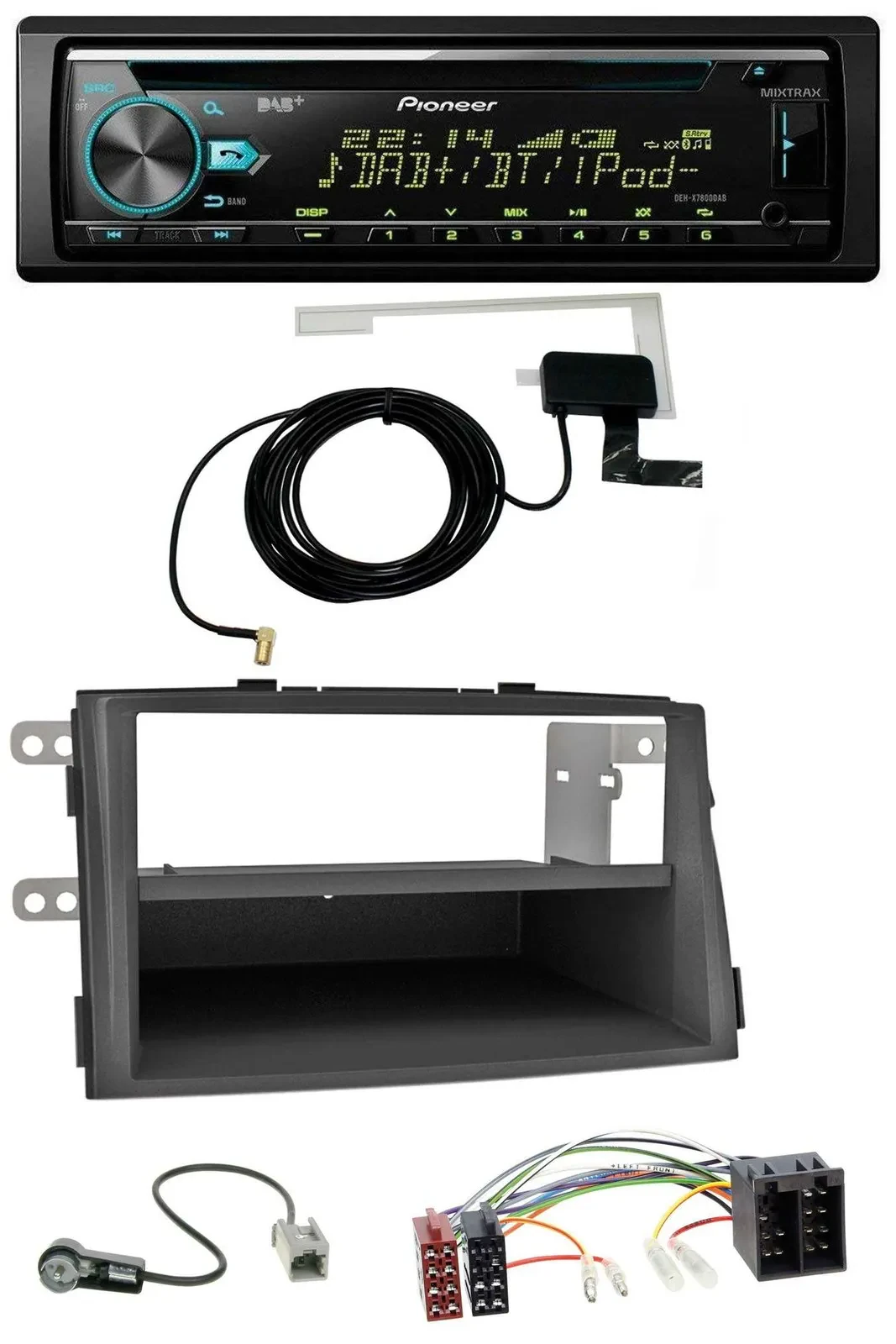 Pioneer MP3 AUX CD USB DAB Autoradio für Kia Sorento II (XM, 2009-2012)