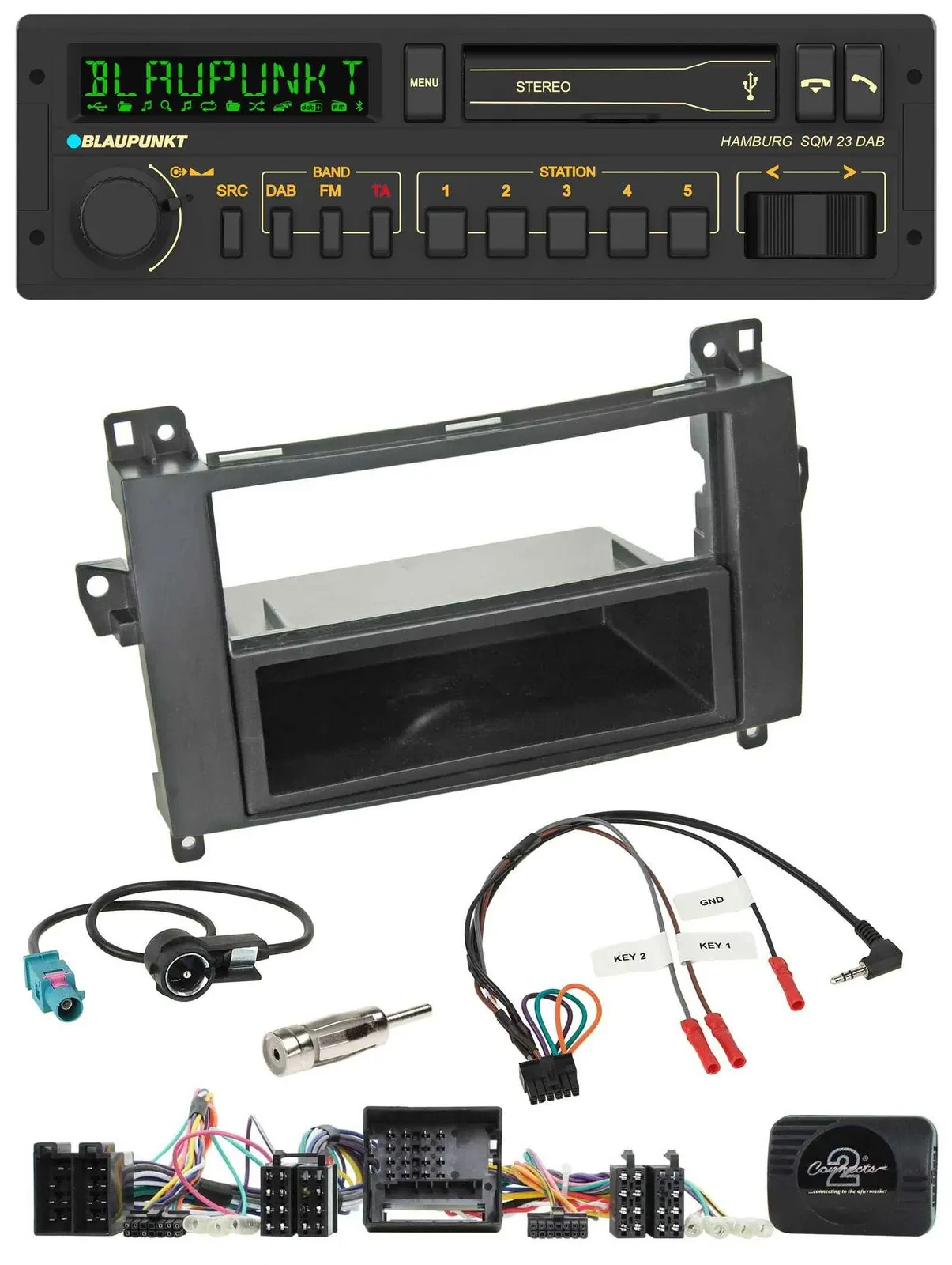 Blaupunkt USB DAB Bluetooth Lenkrad Autoradio für Mercedes Vito Viano W639 Audio