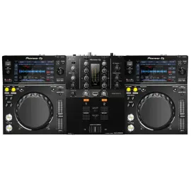 Pioneeer DJM-250MK2 2-Channel Mixer w Pioneer XDJ-700 Compact Digital Decks DJ