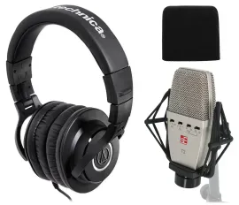 Микрофон для студии sE Electronics T2 (набор) с ветрозащитой и наушниками Audio-Technica ATH-M40x